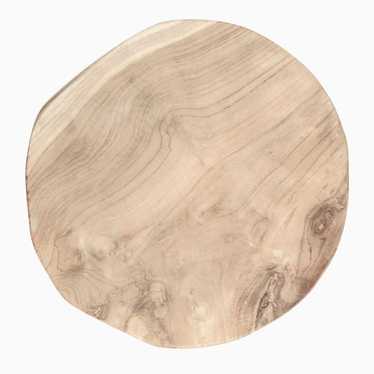 Tabouret d'accent en branche - Pieds en branches torsadées naturelles, assise en bois massif