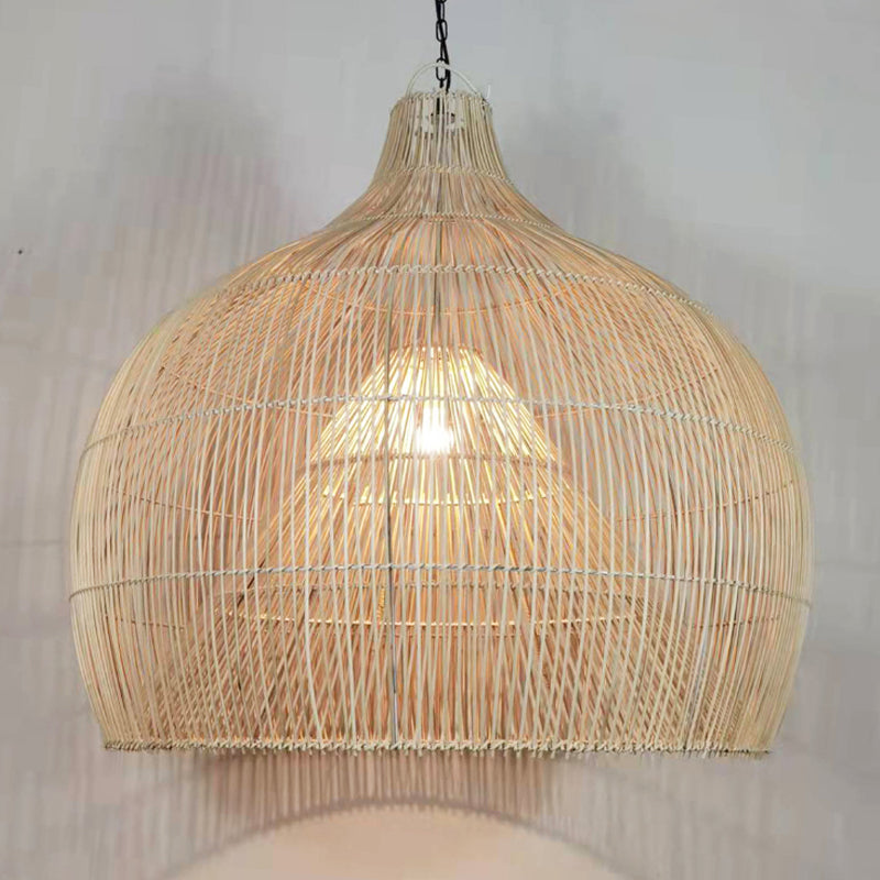 Luminaires suspendus en rotin noués à la main | Éclairage intérieur/extérieur élégant