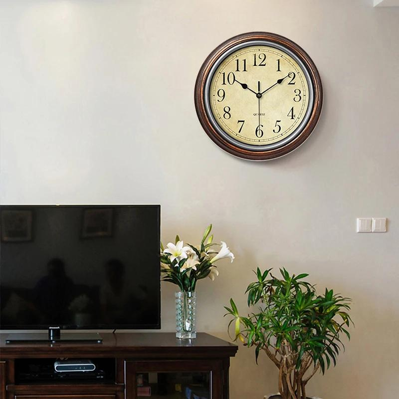 TimelessWood - Horloge Murale Classique en Bois Brun | Design Élegant et Charme Durable