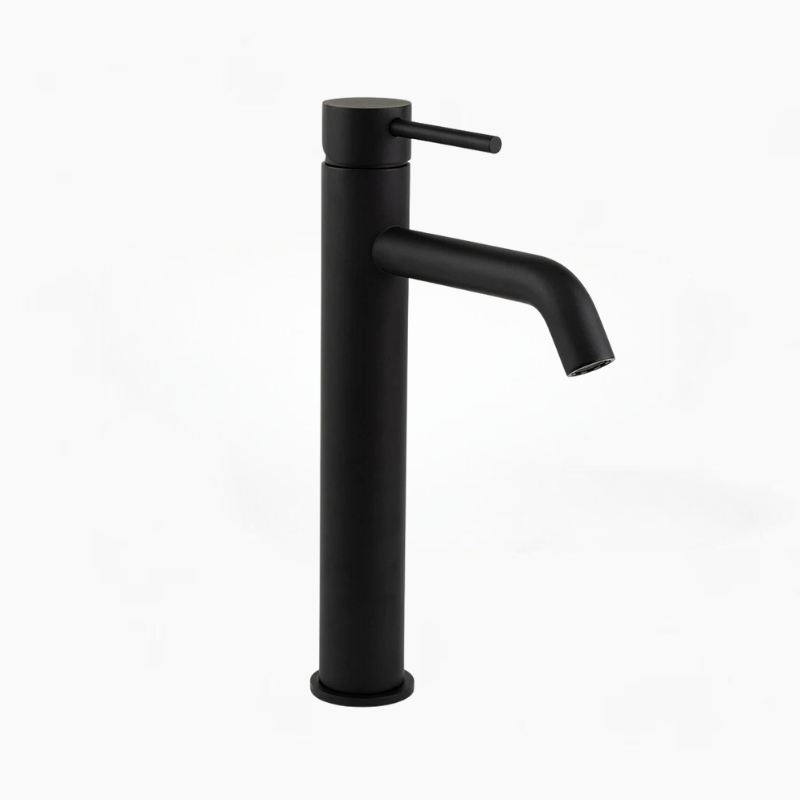 Robinet simple noir pour eau froide | Élégant et moderne pour installation sur évier