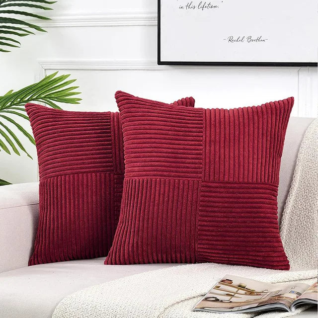 Housses de coussin douces rayées LuminaSplice