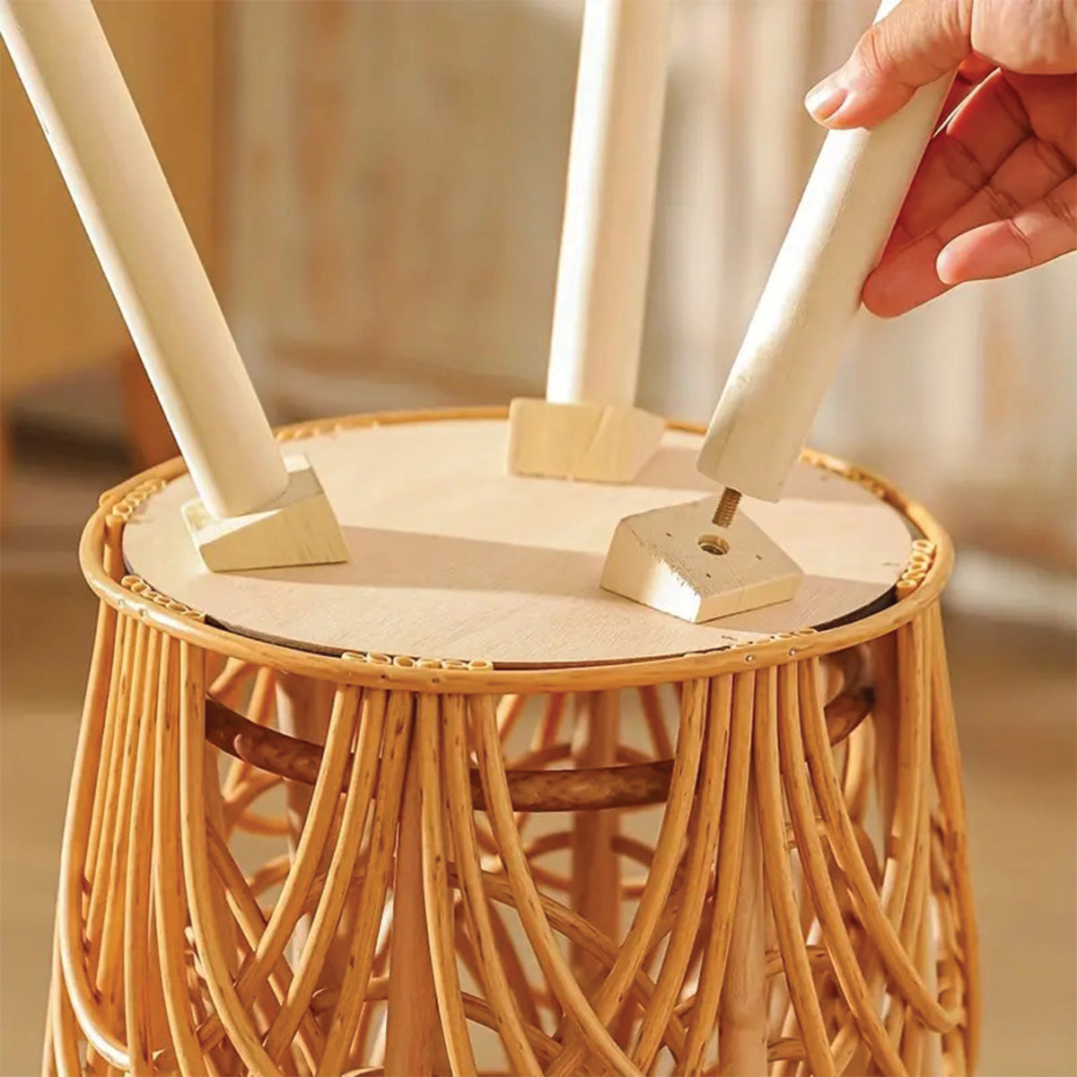 Panier Oasis Doré | Solutions de Rangement Tissées à la Main Élégantes