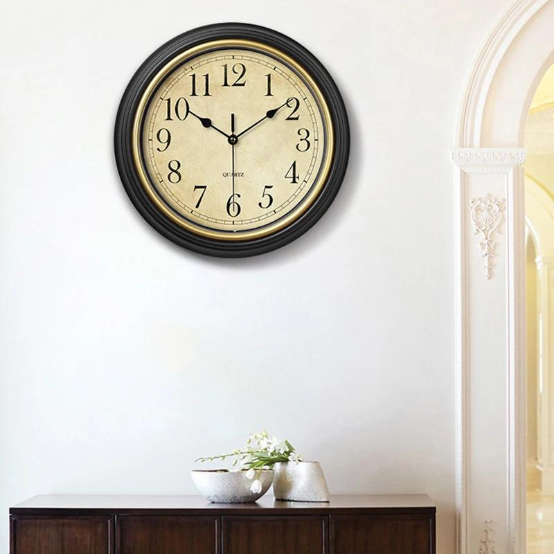 TimelessWood - Horloge Murale Classique en Bois Brun | Design Élegant et Charme Durable