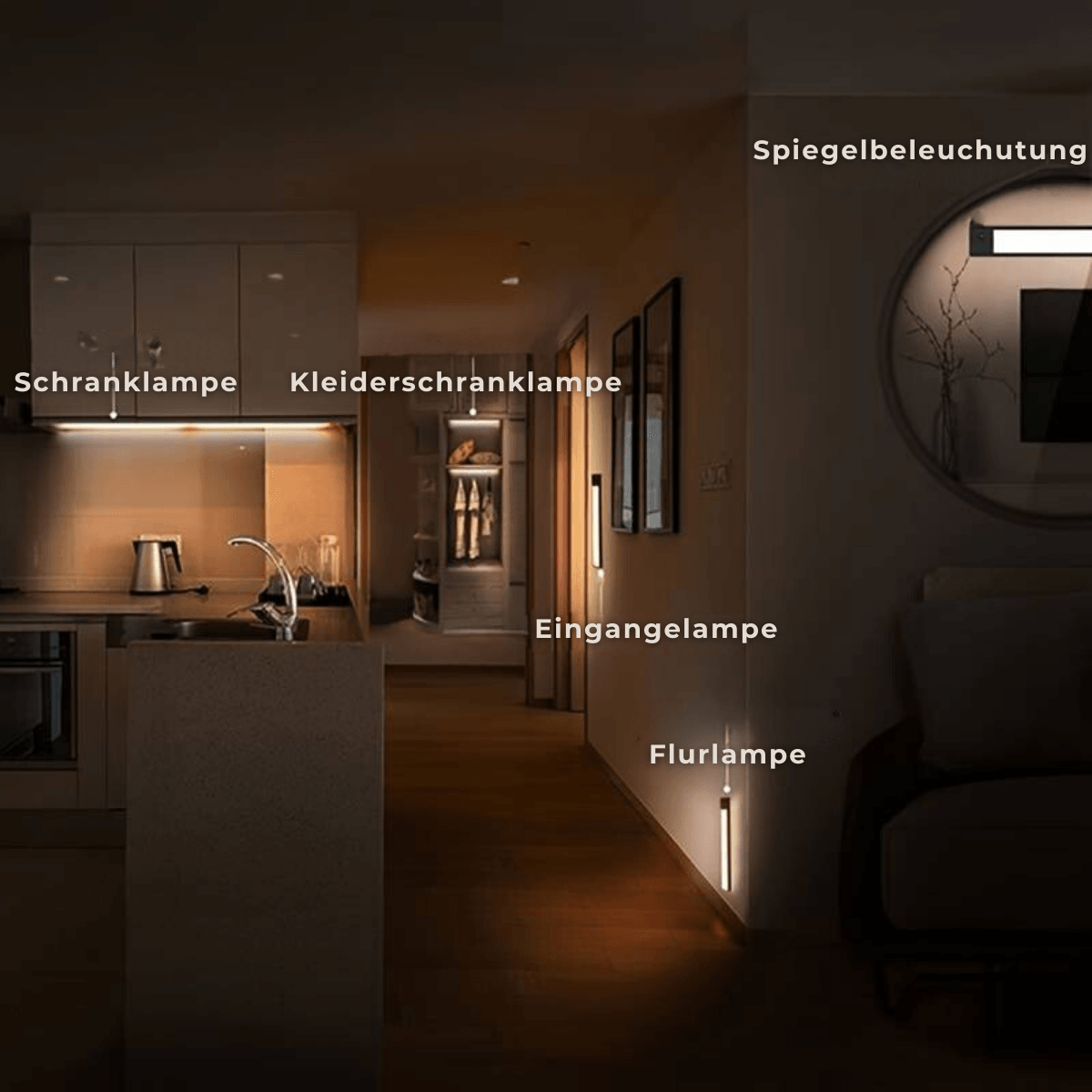 Lampe LED USB avec mode détecteur | Éclairage écoénergétique avec réglage automatique
