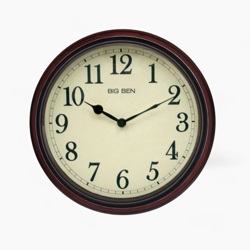 TimelessWood - Horloge Murale Classique en Bois Brun | Design Élegant et Charme Durable