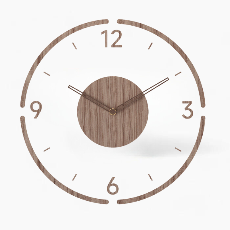 TimeWood - Horloge murale en bois massif au style nordique | Design intemporel avec élégance naturelle