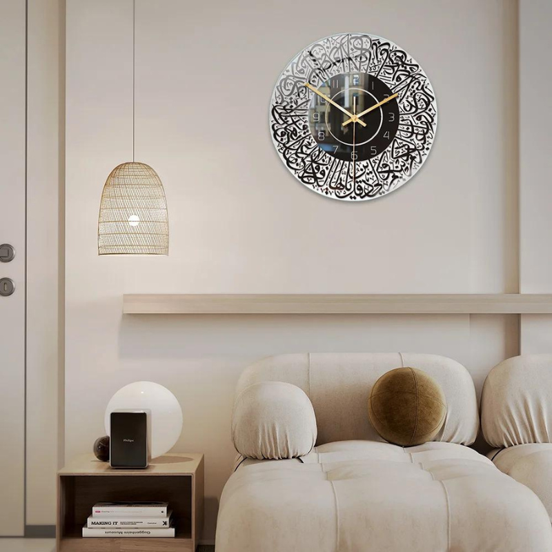 Islamiq - Horloge murale islamique élégante en acrylique | Un mélange de tradition et d'élégance moderne