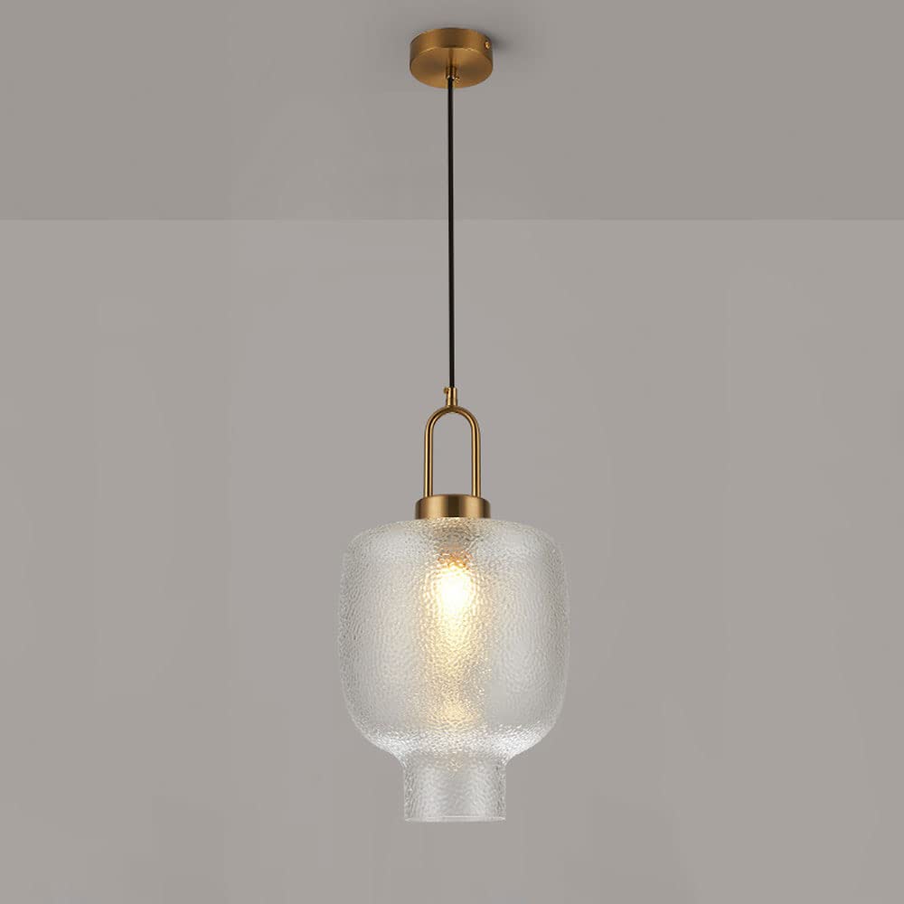Suspension en verre et laiton moderne | Éclairage rustique élégant