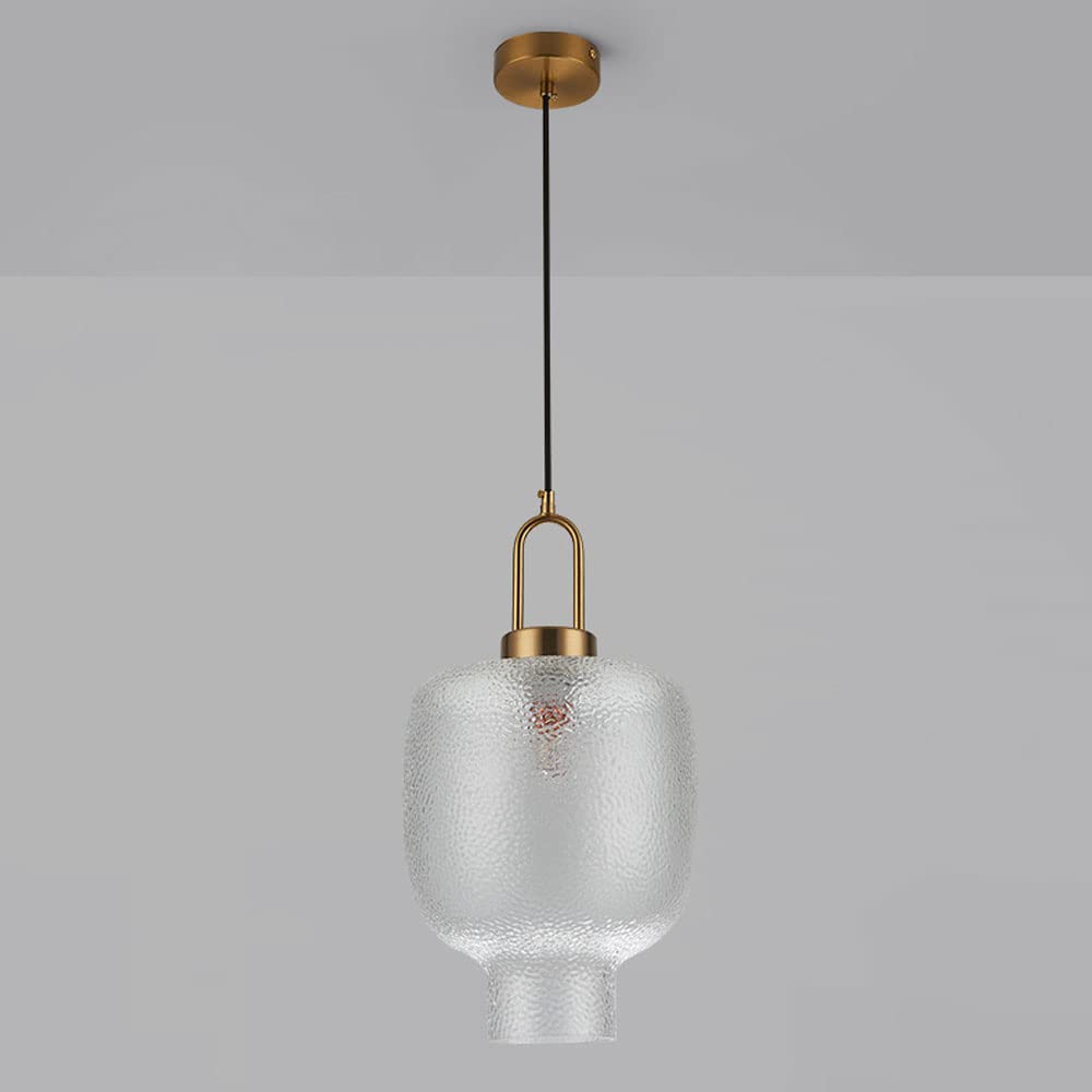 Suspension en verre et laiton moderne | Éclairage rustique élégant