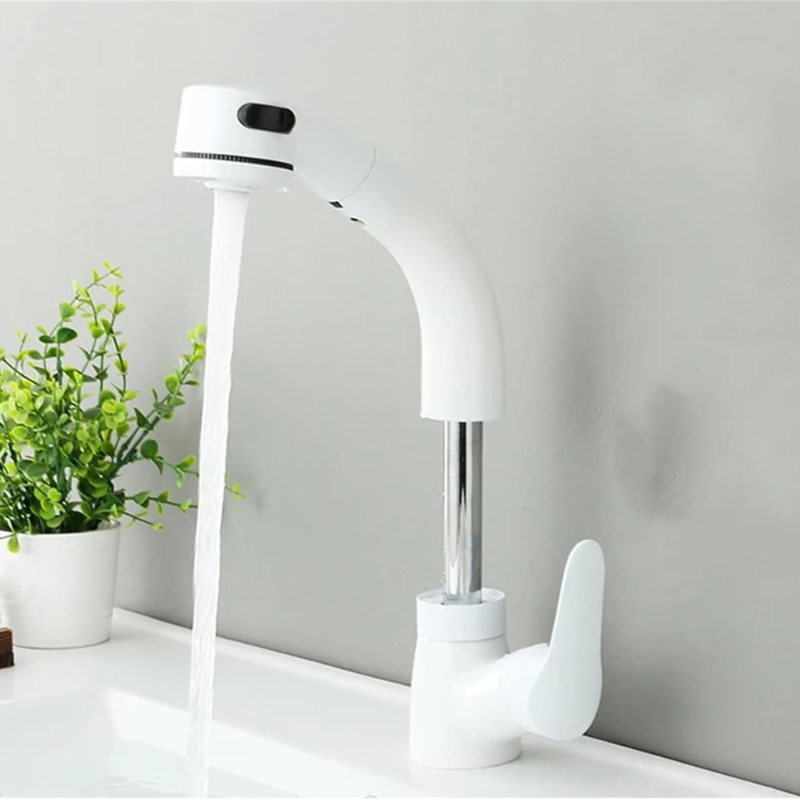 Robinet de salle de bain à tirage | Mitigeur en laiton pour une fonctionnalité élégante