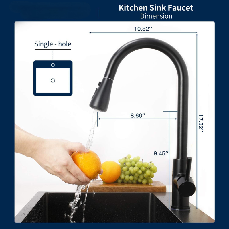 Robinet de cuisine à capteur tactile escamotable | Confort moderne et design élégant