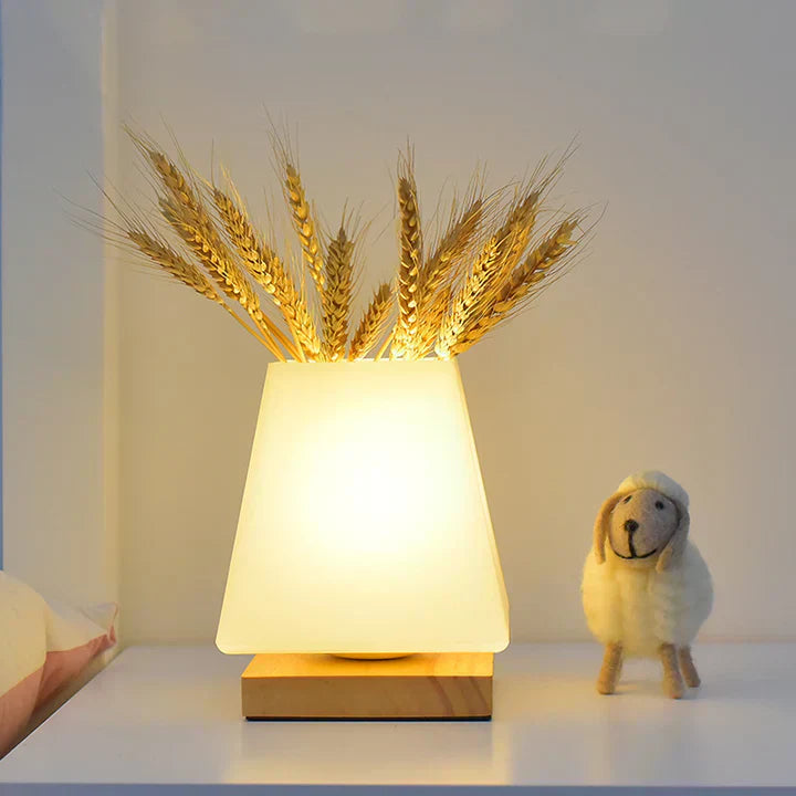 Lampe en verre sophistiquée | Design élégant, lumière d'ambiance chaleureuse