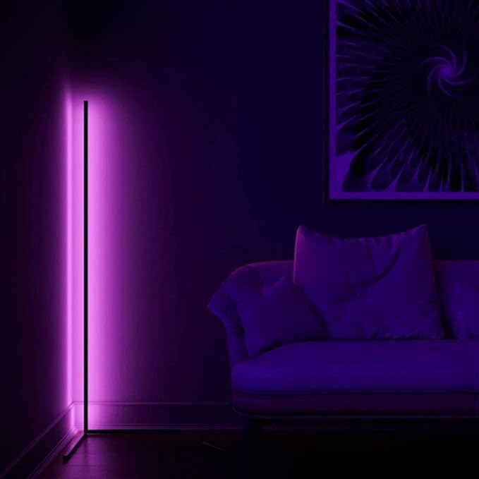 Lampes de sol RGB LED futuristes | Éclairage contrôlé par télécommande et application