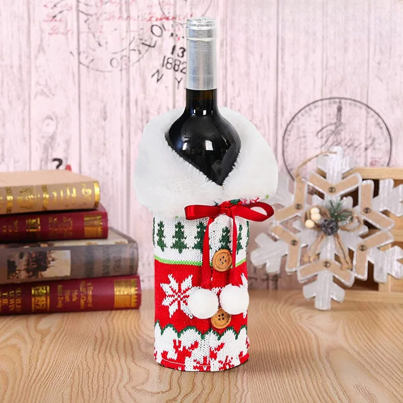 Réchauffeur de vin - Housse de bouteille de vin pour Noël