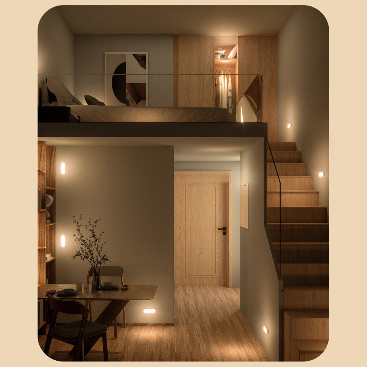Lampe murale à détecteur de mouvement sans fil | Éclairage intelligent et fonctionnement sans effort