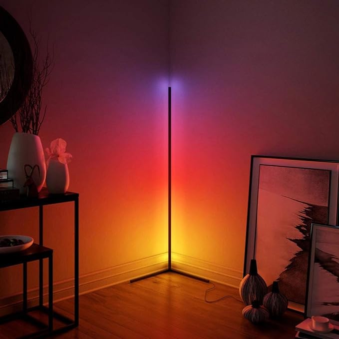 Lampes de sol RGB LED futuristes | Éclairage contrôlé par télécommande et application