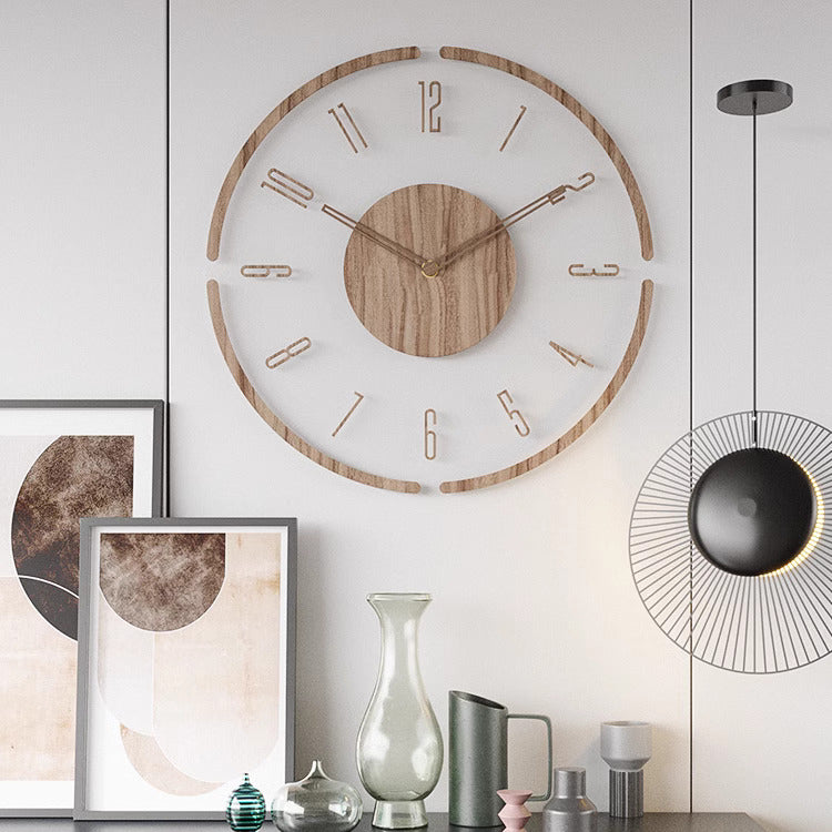 TimeWood - Horloge murale en bois massif au style nordique | Design intemporel avec élégance naturelle