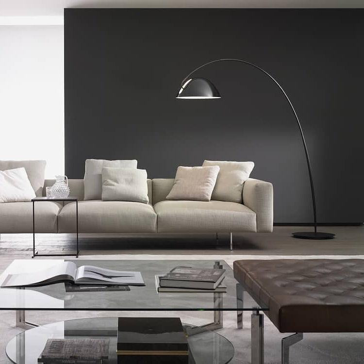 PlumaLight - Lampadaire Arc Courbé | Éclairage LED pour salons élégants