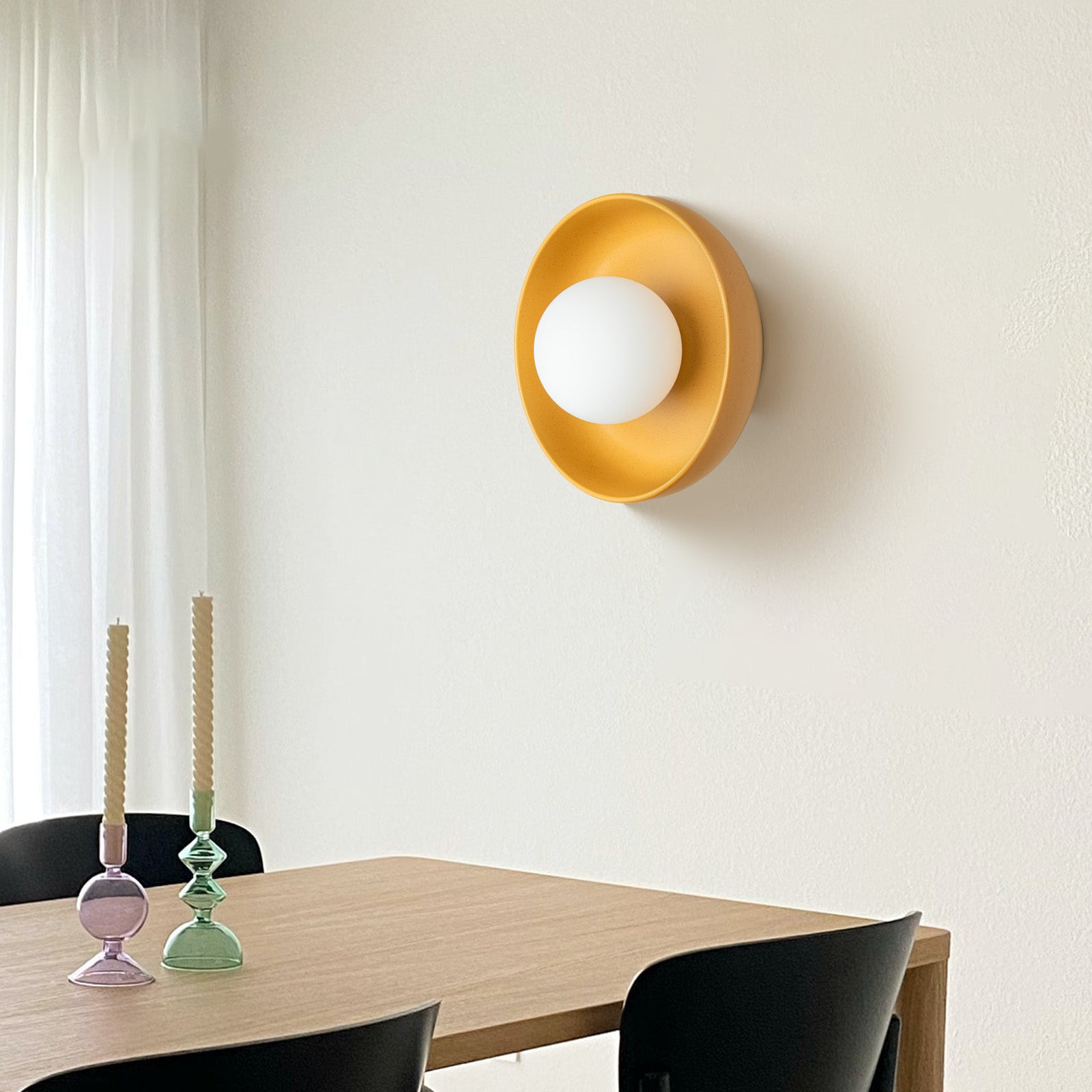 CeramiLux - Applique Murale Ronde | Design élégant en céramique émaillée