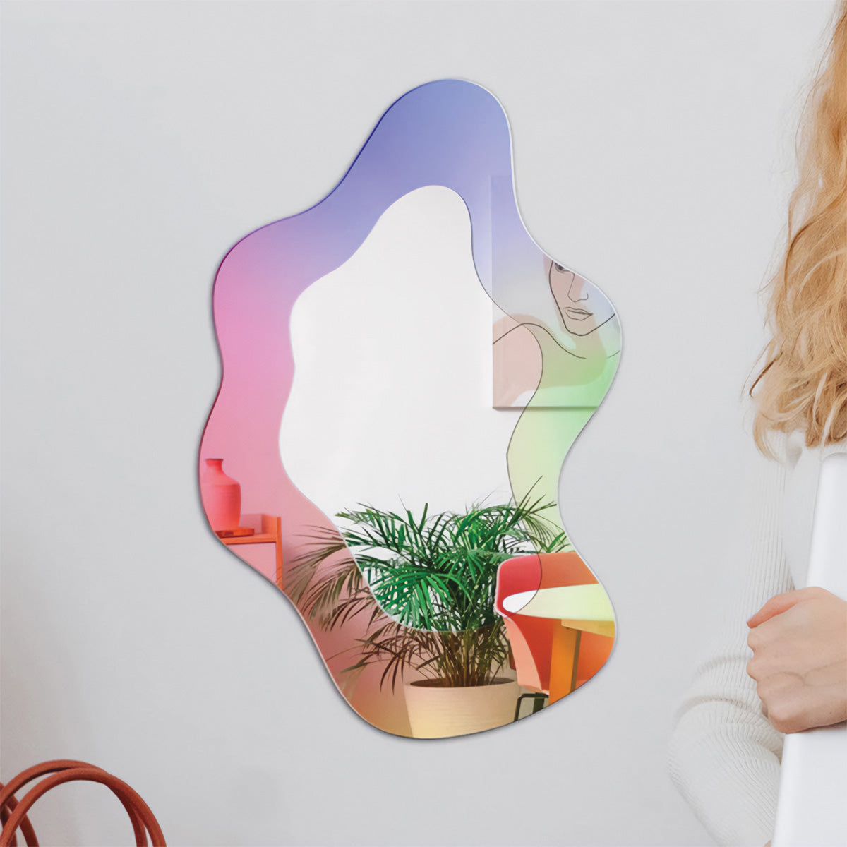 Miroir Astro Ondulé | Design Courbé Unique pour Décor Moderne