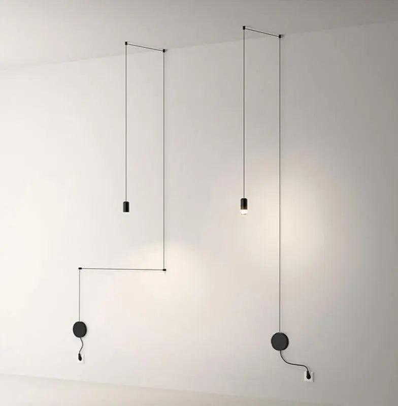 Luminaires suspendus à brancher | Fini noir, cordon de 15 pieds, interrupteur marche/arrêt