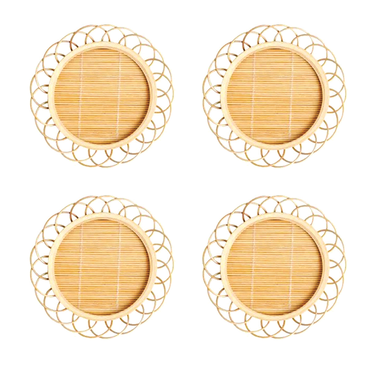 Set de dessous de verre en bambou | Tapis à boire modernes et de haute qualité