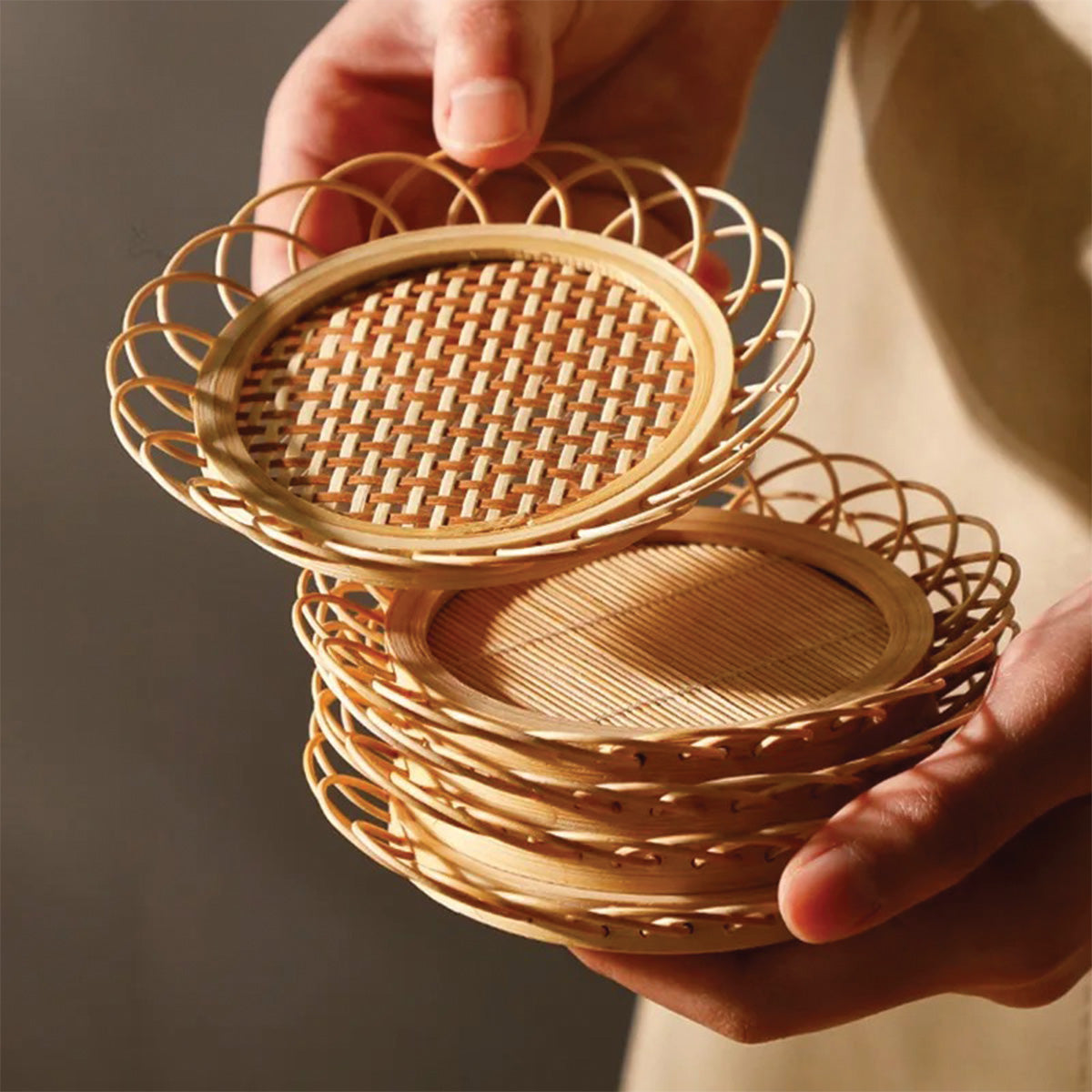 Set de dessous de verre en bambou | Tapis à boire modernes et de haute qualité