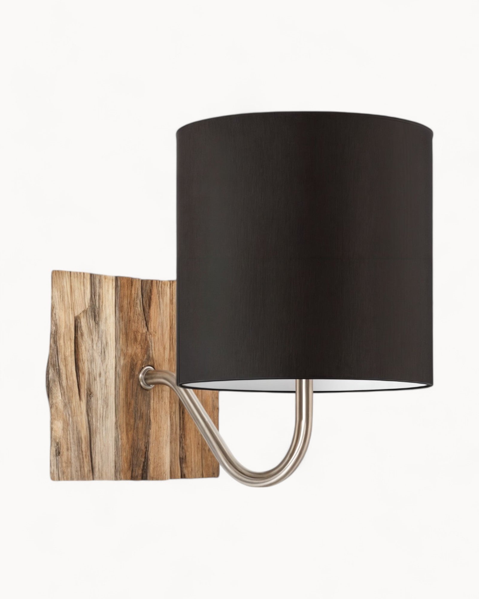 Drift Glow – Lampe Drift E27 avec abat-jour en chocolat 16 cm – Effet bois – Compatible LED – Idéale pour le salon ou la chambre