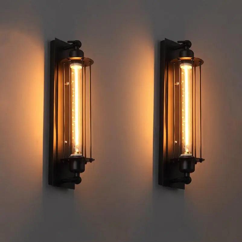 Applique murale vintage | Industrielle E27 LED, fer noir