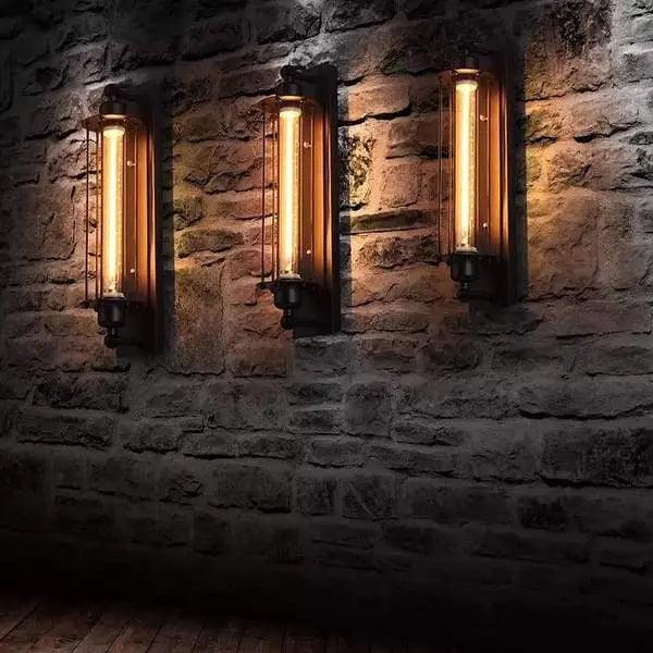 Applique murale vintage | Industrielle E27 LED, fer noir