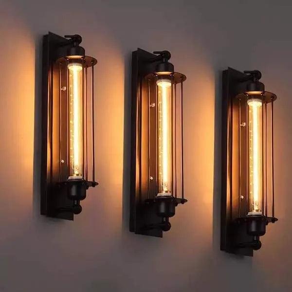 Applique murale vintage | Industrielle E27 LED, fer noir