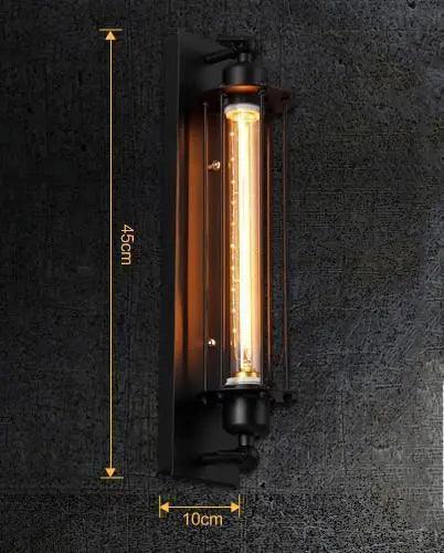 Applique murale vintage | Industrielle E27 LED, fer noir