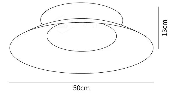 Lampe de plafond en métal élégant en forme de cône | LED intégrée, galvanisée et design contemporain