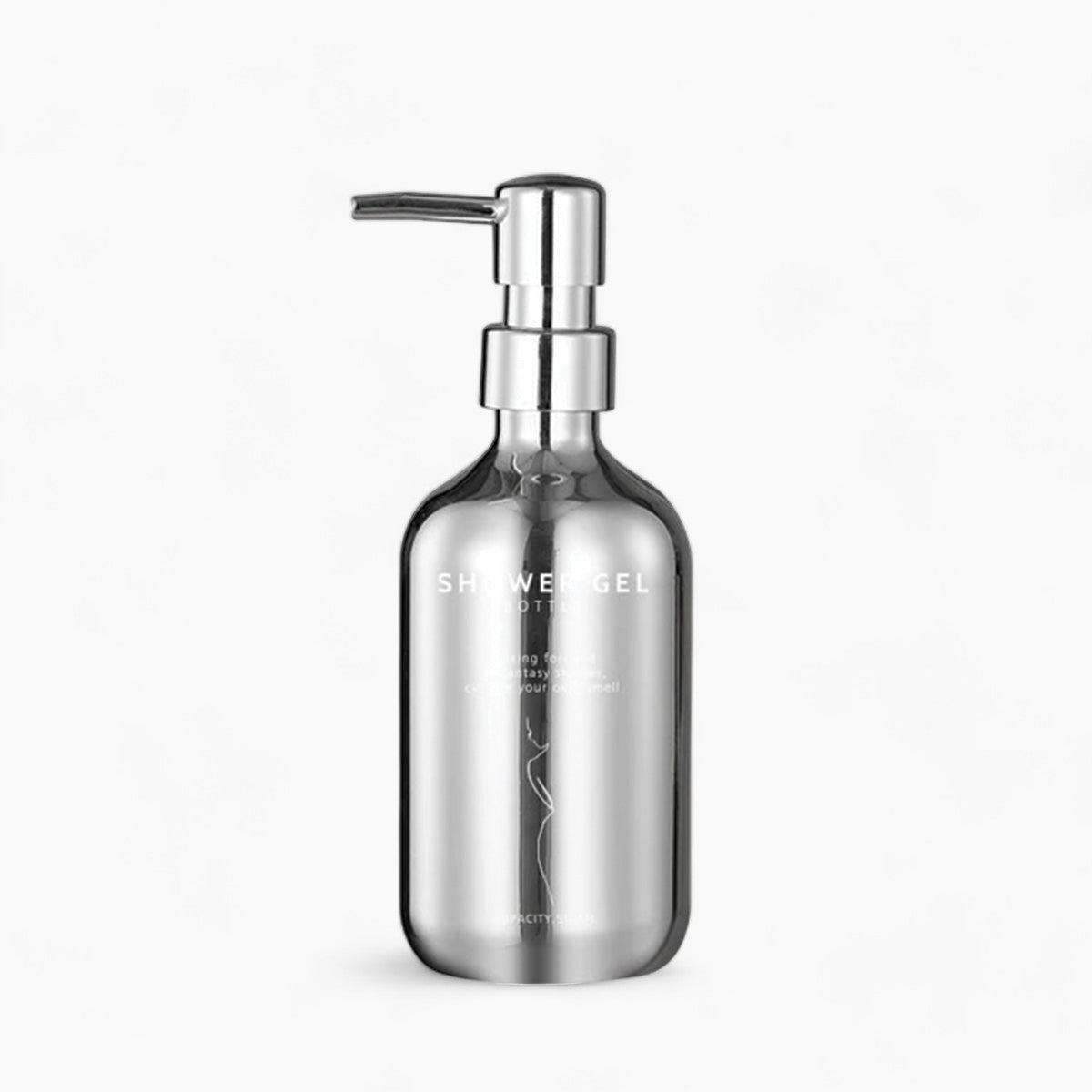 Ensemble de pompe à savon en chrome | Design moderne, accessoire de salle de bain élégant
