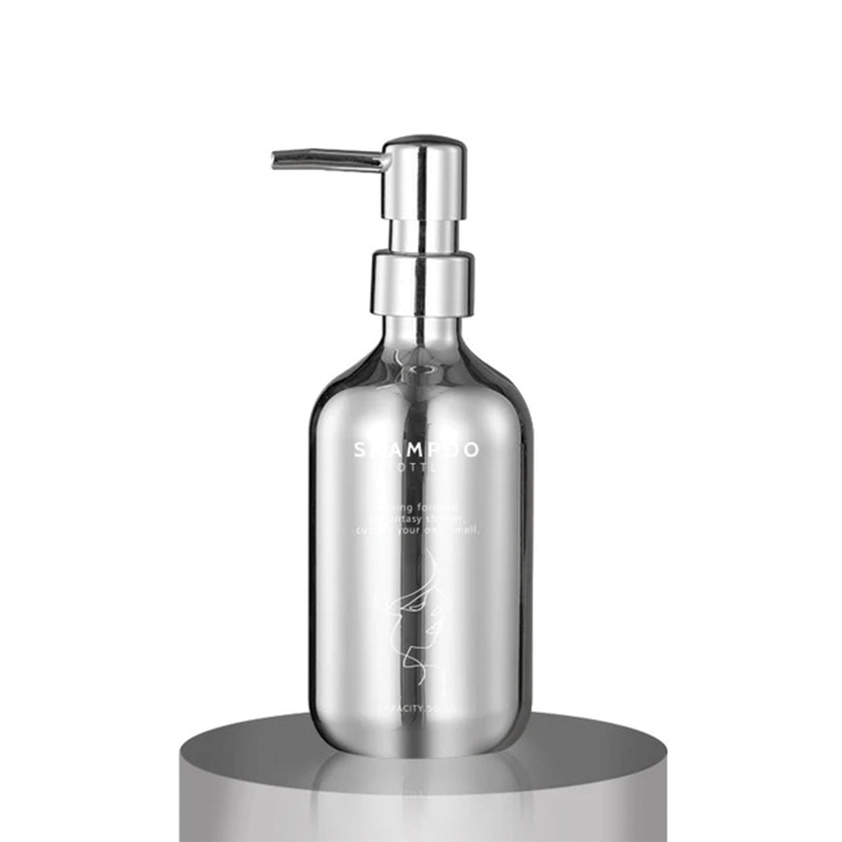 Ensemble de pompe à savon en chrome | Design moderne, accessoire de salle de bain élégant