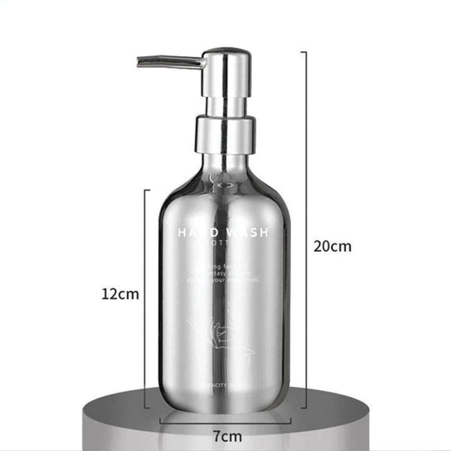 Ensemble de pompe à savon en chrome | Design moderne, accessoire de salle de bain élégant
