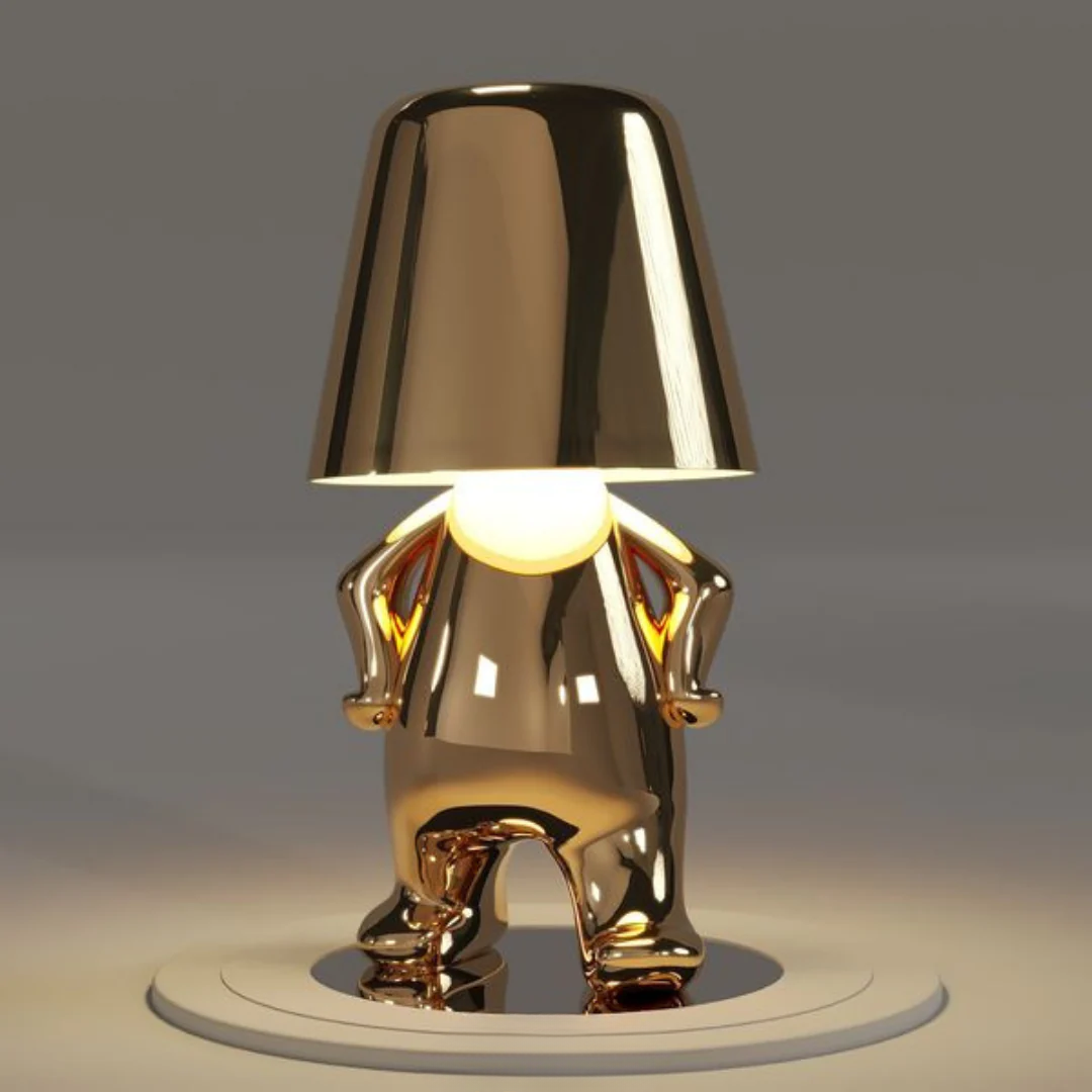 Lampes de table rechargeables USB dorées | Lampes en résine à intensité variable