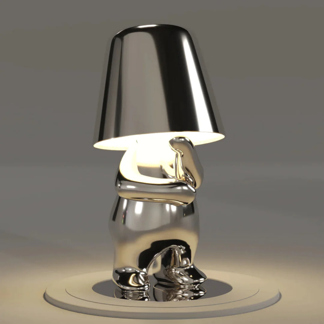 Lampes de table rechargeables USB dorées | Lampes en résine à intensité variable