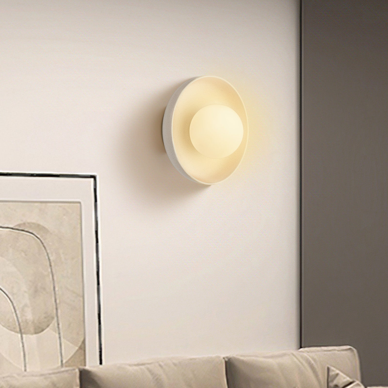CeramiLux - Applique Murale Ronde | Design élégant en céramique émaillée