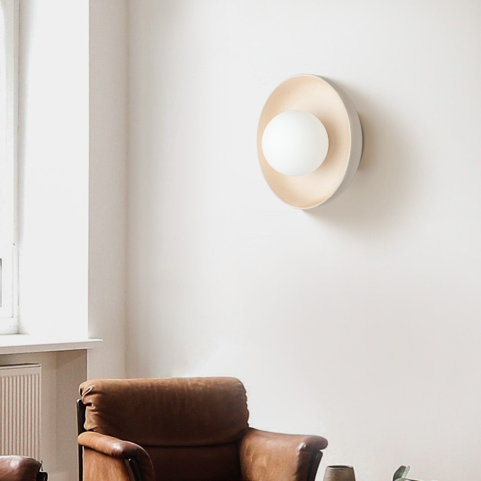 CeramiLux - Applique Murale Ronde | Design élégant en céramique émaillée