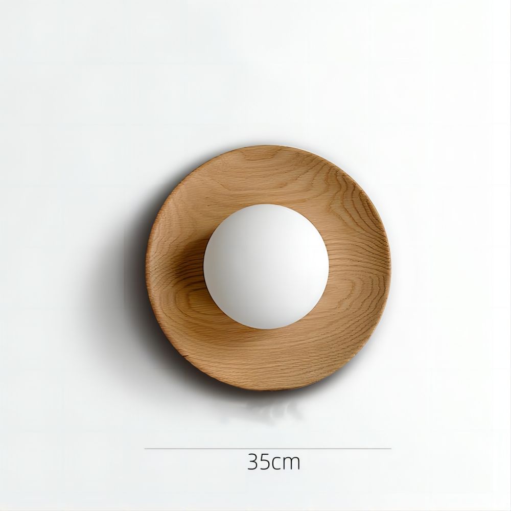 Lumiglow - Lampe Murale en Verre | Plaque en bois, éclairage LED