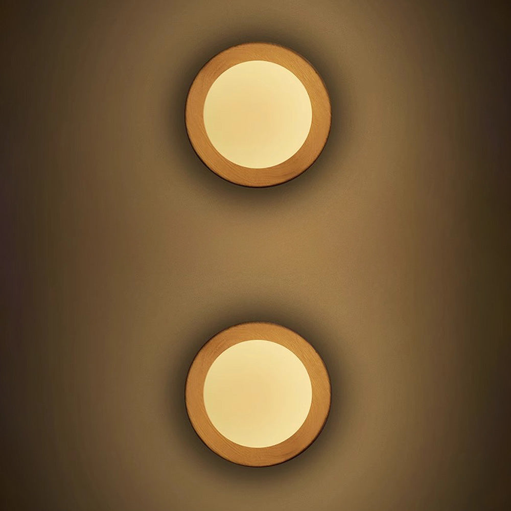 Lumiglow - Lampe Murale en Verre | Plaque en bois, éclairage LED