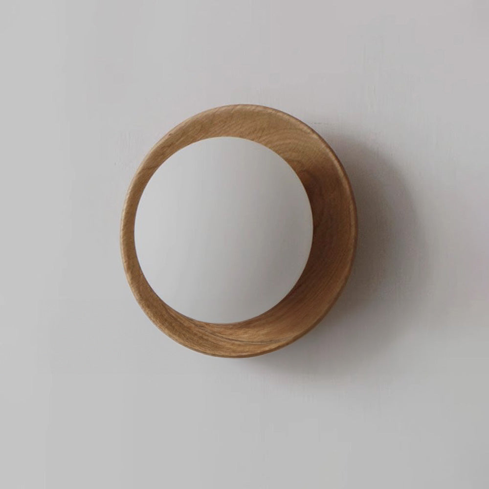 Lumiglow - Lampe Murale en Verre | Plaque en bois, éclairage LED