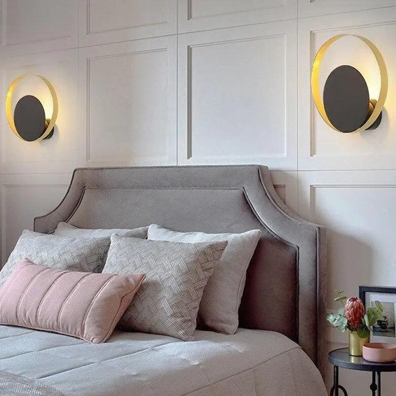 Luminaires muraux nordiques en or et noir | Design en métal câblé, LED G9, abat-jour orientable vers le haut et vers le bas