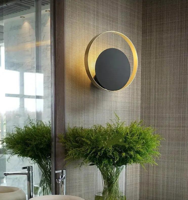 Luminaires muraux nordiques en or et noir | Design en métal câblé, LED G9, abat-jour orientable vers le haut et vers le bas
