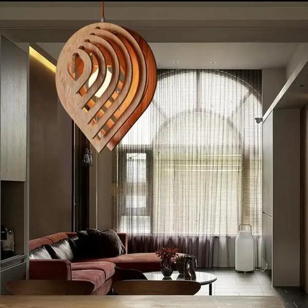 Pendentif en Bois Moderne | Collection Lumière