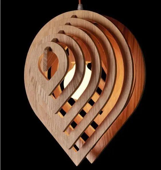 Pendentif en Bois Moderne | Collection Lumière