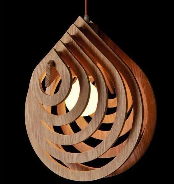 Pendentif en Bois Moderne | Collection Lumière