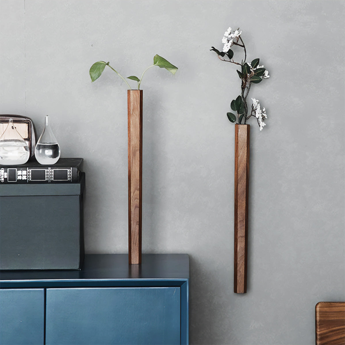 Vases muraux en forme de flûte à fleurs | Jardinières verticales élégantes