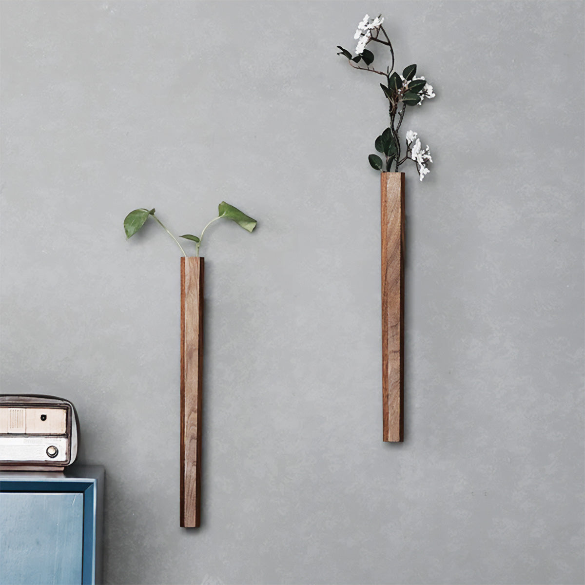 Vases muraux en forme de flûte à fleurs | Jardinières verticales élégantes